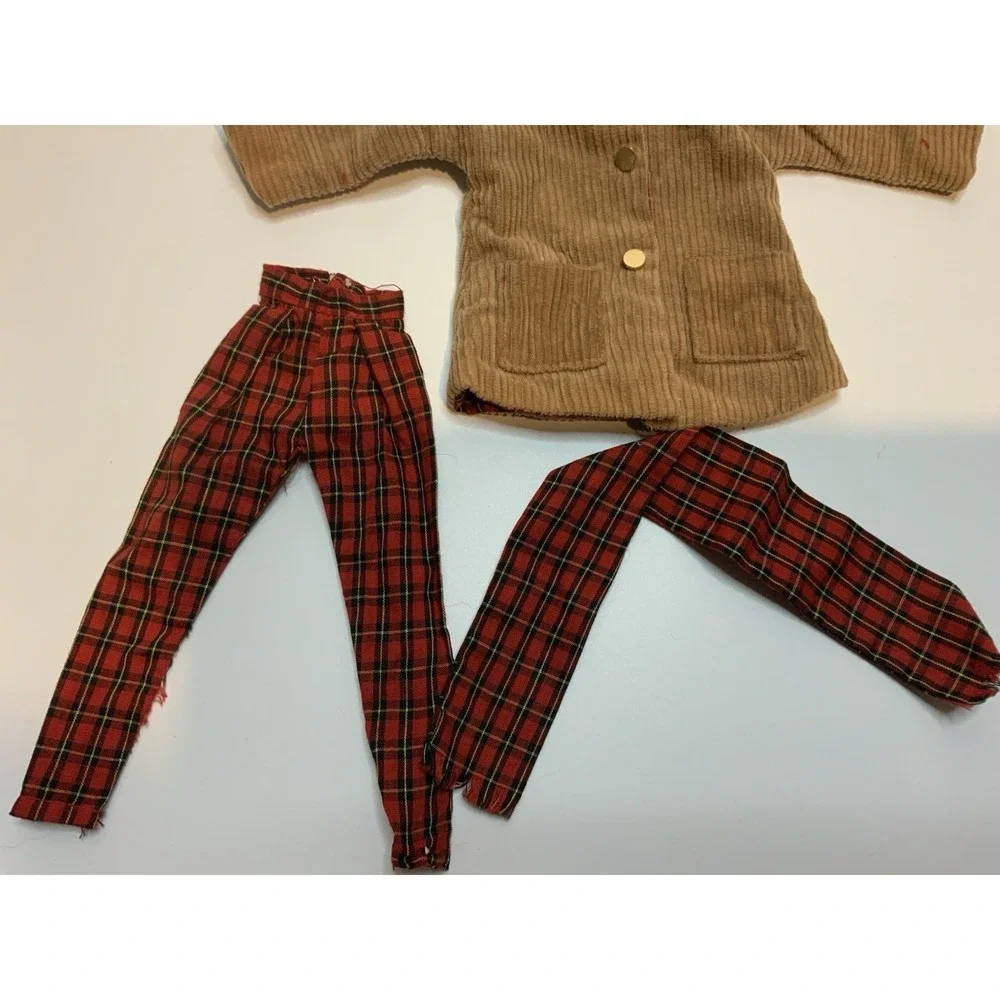 Vintage Judy Littlechap Corduroy Jacket With Red‎ Plaid Pants And Scarf